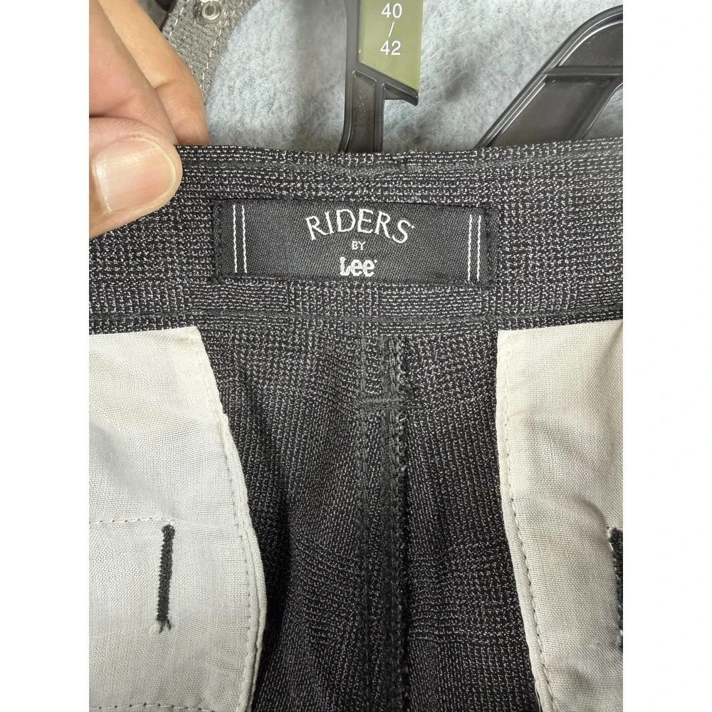 Riders By Lee Pants Womens 18 Gray Plaid Stretch Dress Work Trousers Office‎